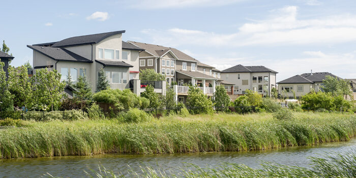 Sage Creek homes on a naturalized wetland